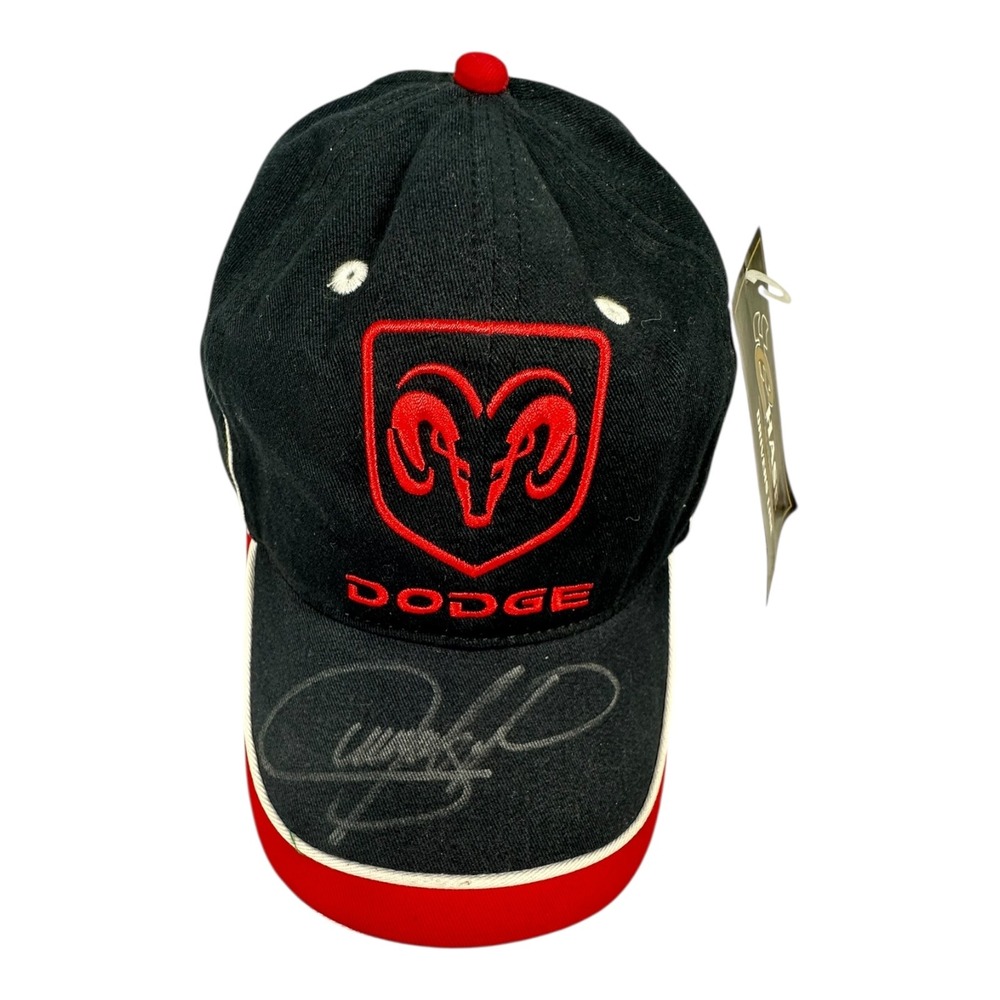 Vintage Dodger Hat Chase Authentics Drivers Line #19 Signed Racing Cap
